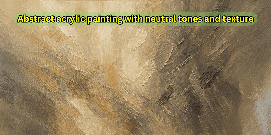 Abstract acrylic painting with neutral tones and texture