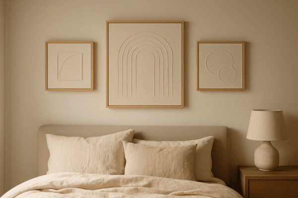 How to Make Textured DIY Wall Art with Plaster or Spackle