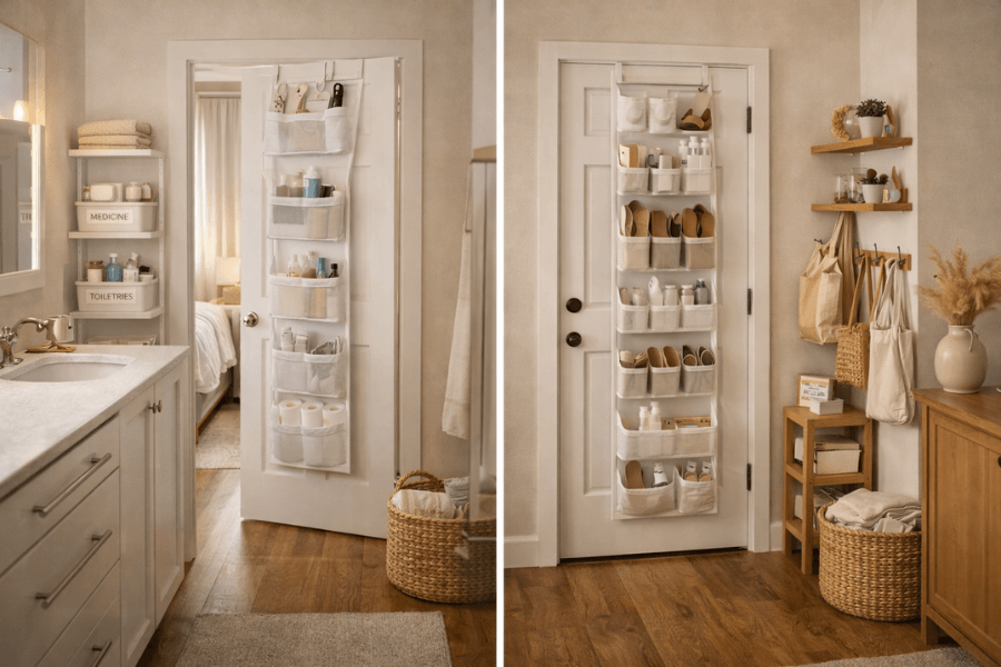 vertical storage tools in a small home